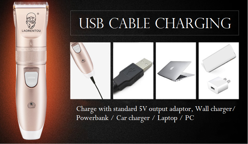 A49USB kotitalouksien hiustenleikkuri