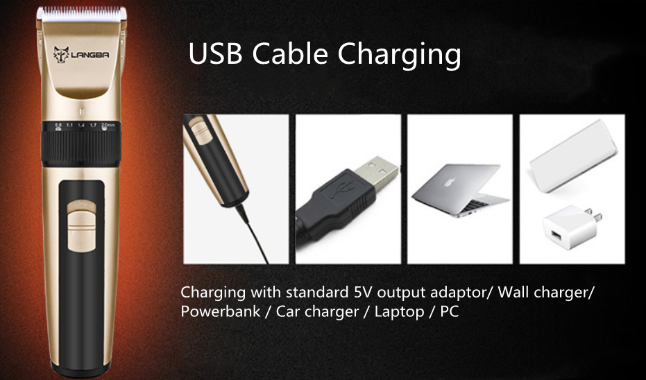 P65 usb johdoton lemmikkileikkuri